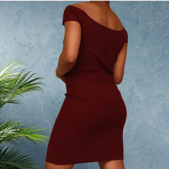 Ambiance Off-Shoulder Bodycon Midi Dress - Large - Picture 2 of 3